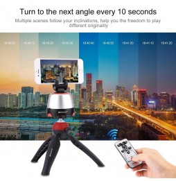 PULUZ Elektronische 360 graden rotatie panoramische kop + statiefbevestiging + GoPro-klem + telefoonklem met afstandsbedienin...