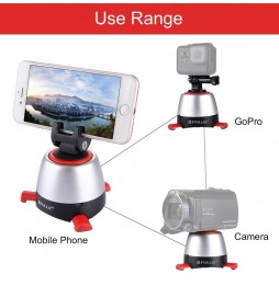 PULUZ électronique à rotation à 360 degrés PULUZ avec télécommande pour smartphones, GoPro, appareils photo reflex numériques...