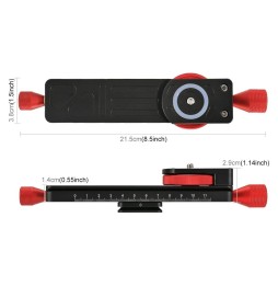 PULUZ Macro Focusing Rail Slider Close-up Opname Statiefkop Quick Release Plate Holder voor 42,46 €