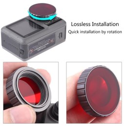 PULUZ Diving Color Lens Filter for DJI Osmo Action(Red) voor 5,08 €