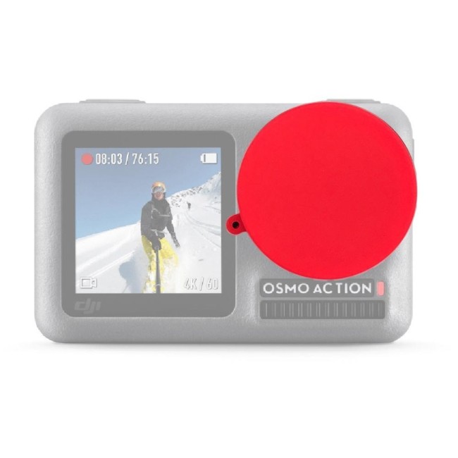 PULUZ Silicone Protective Lens Cover for DJI Osmo Action(Red) voor 1,82 €