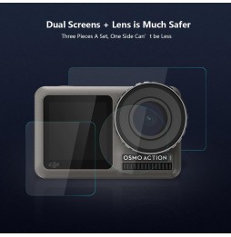 PULUZ Lens + Front and Back LCD Display 9H 2.5D Tempered Glass Film for DJI Osmo Action at 2,24 €