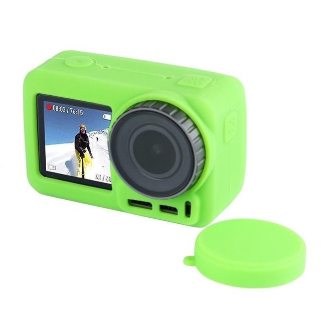 PULUZ Silicone Protective Case with Lens Cover for DJI Osmo Action(Green) at 4,30 €