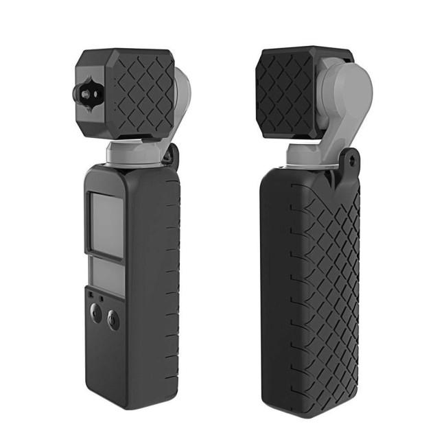 PULUZ 2 in 1 Diamond Texture Silicone Cover Case Set for DJI OSMO Pocket(Black) at 2,48 €
