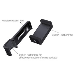 PULUZ Smartphone-Befestigungsklemme 1/4-Zoll-Halterungshalterung + klappbare Stativhalterung für DJI OSMO Pocket / Pocket 2 f...