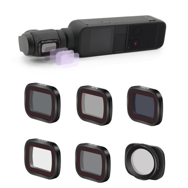 STARTRC 1108561 6 In 1 ND8 + ND16 + ND32 + ND64 + MCUV + CPL Adjustable Lens Filter Set for DJI OSMO Pocket 2 voor 59,04 €