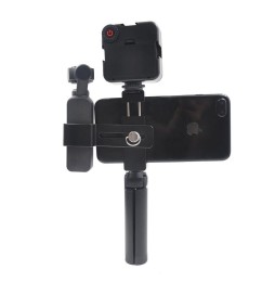 STARTRC Foldable Metal Tripod Holder + Phone Clamp Mount Fixed Stand Bracket with LED Light for DJI OSMO Pocket(Black) voor 5...