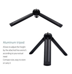 STARTRC Foldable Metal Tripod Holder + Phone Clamp Mount Fixed Stand Bracket with LED Light for DJI OSMO Pocket(Black) at 50,...