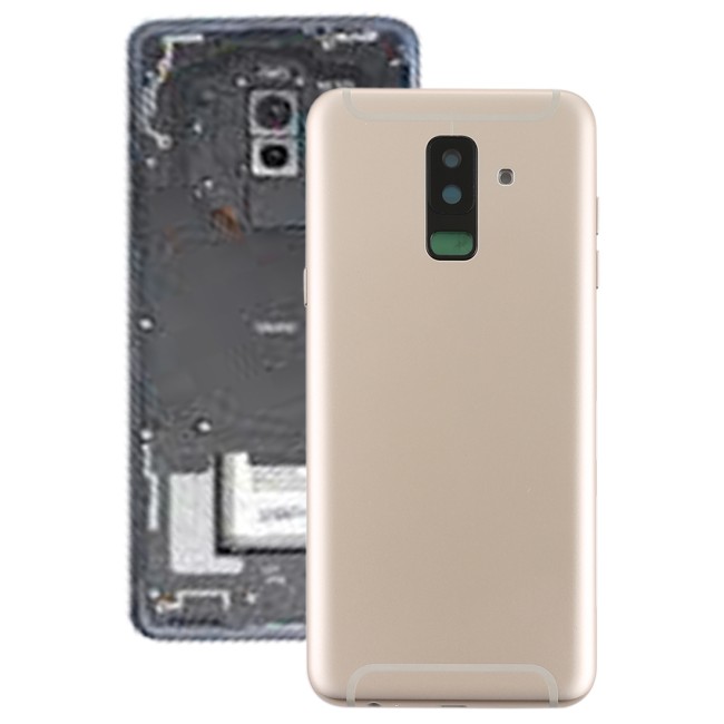 Back Cover with Side Keys for Samsung Galaxy A6+ 2018 SM-A605 (Gold)(With Logo) at 26,30 €