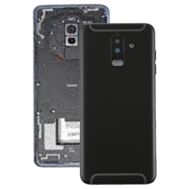 Back Cover with Side Keys for Samsung Galaxy A6+ 2018 SM-A605 (Black)(With Logo) at 26,30 €