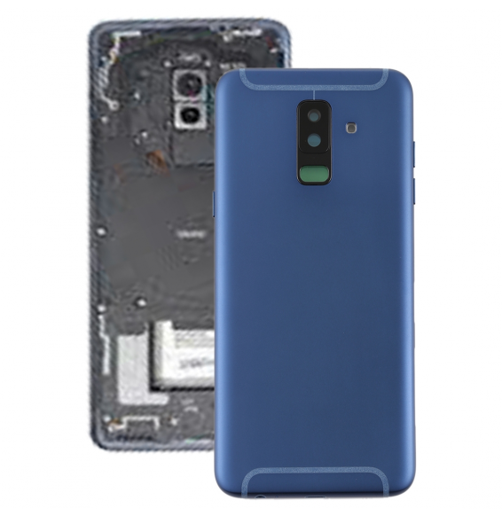 Back Cover with Side Keys for Samsung Galaxy A6+ 2018 SM-A605 (Blue)(With Logo)