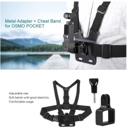 Sunnylife OP-Q9201 Elastisch verstellbarer Brustgurt mit Metalladapter für DJI OSMO Pocket 2 für 17,83 €