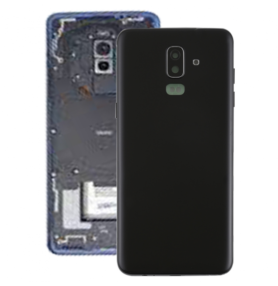 Back Cover with Side Keys & Lens for Samsung Galaxy J8 2018 SM-J810 (Black)(With Logo)