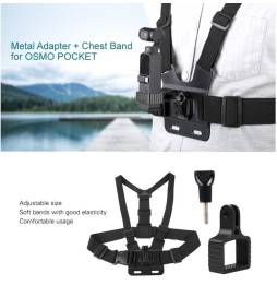 Sunnylife OP-Q9201 Elastic Adjustable Body Chest Straps Belt with Metal Adapter for DJI OSMO Pocket voor 18,68 €