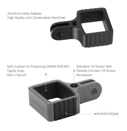 Sunnylife OP-Q9196 Adaptateur en métal + Clip de sac pour DJI OSMO Pocket à 16,00 €