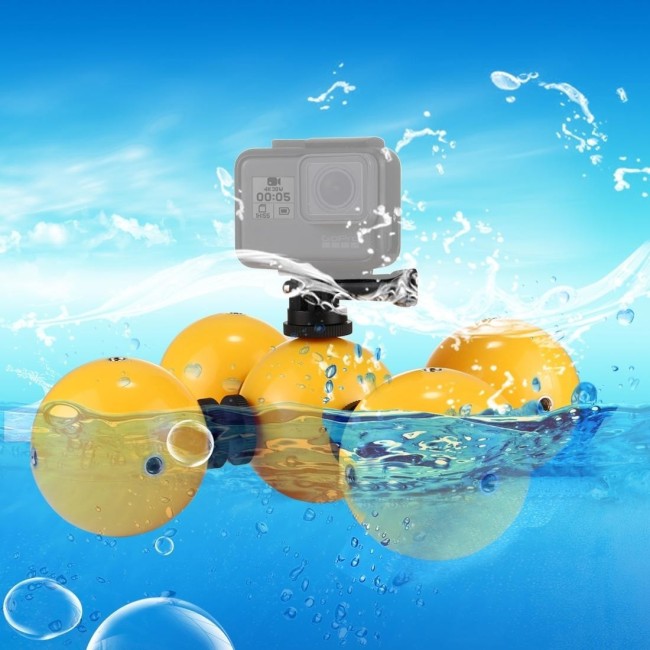 5 PCS PULUZ Diving Floaty Bobber Ball mit Sicherheitsarmband & 4 x Anschlusshalterung & Stativadapter & langer Schraube & Sch...