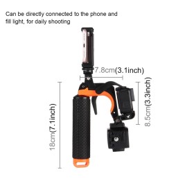 PULUZ 3 in 1 Pistol Trigger Set (Shutter Trigger + Phone Clamp + Floating Hand Grip Diving Buoyancy Stick) with Adjustable An...
