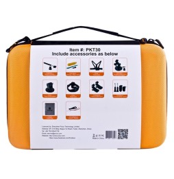 PULUZ 20 in 1 Accessories Combo Kits with Orange EVA Case (Chest Strap + Head Strap + Suction Cup Mount + 3-Way Pivot Arm + J...