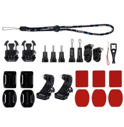 PULUZ 43 in 1 Accessories Total Ultimate Combo Kits for DJI Osmo Pocket with EVA Case (Chest Strap + Wrist Strap + Suction Cu...
