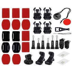 PULUZ 45 in 1 Accessories Ultimate Combo Kits with Camouflage EVA Case (Chest Strap + Suction Cup Mount + 3-Way Pivot Arms + ...