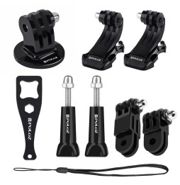 PULUZ 20 in 1 Accessories Combo Kits with EVA Case (Chest Strap + Head Strap + Suction Cup Mount + 3-Way Pivot Arm + J-Hook B...