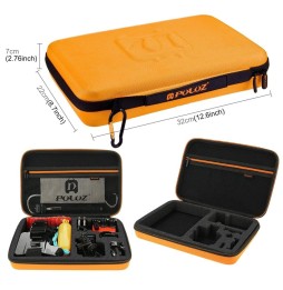 PULUZ 53 in 1 Zubehör Ultimate Ultimate Combo Kits mit orangefarbenem EVA-Gehäuse (Brustgurt + Saugnapfhalterung + 3-Wege-Sch...