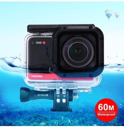 PULUZ 60m boîtier de plongée sous-marine en profondeur boîtier de caméra étanche pour Insta360 ONE R édition 1.0 pouces (Tran...