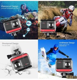 PULUZ 40m Unterwassertauchkoffer Wasserdichtes Kameragehäuse für Insta360 ONE R Panorama Camera Edition (transparent) für 34,...