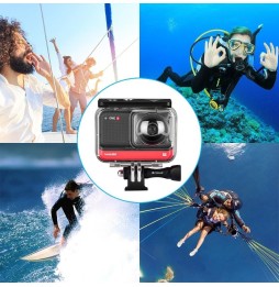 PULUZ 40m Unterwassertauchkoffer Wasserdichtes Kameragehäuse für Insta360 ONE R Panorama Camera Edition (transparent) für 34,...