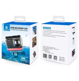 PULUZ 40m Underwater Depth Diving Case Waterproof Camera Housing for Insta360 ONE R Panorama Camera Edition(Transparent) voor...