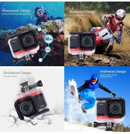 PULUZ 60m Underwater Depth Diving Case Waterproof Camera Housing for Insta360 ONE R 4K Wide-angle Edition(Transparent) voor 4...