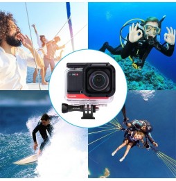 PULUZ 60m Unterwassertauchkoffer Wasserdichtes Kameragehäuse für Insta360 ONE R 4K Weitwinkel Edition (transparent) für 43,35 €