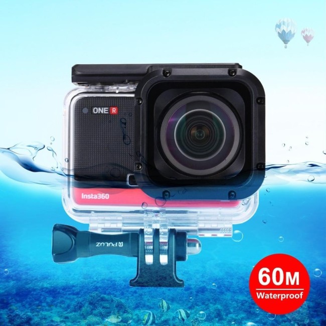 PULUZ plongée sous-marine PULUZ 60m boîtier de caméra étanche pour Insta360 ONE R 4K édition grand angle (Transparent) à 43,35 €
