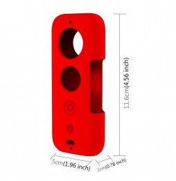 PULUZ Silicone Protective Case with Lens Cover for Insta360 ONE X(Red) voor 5,55 €