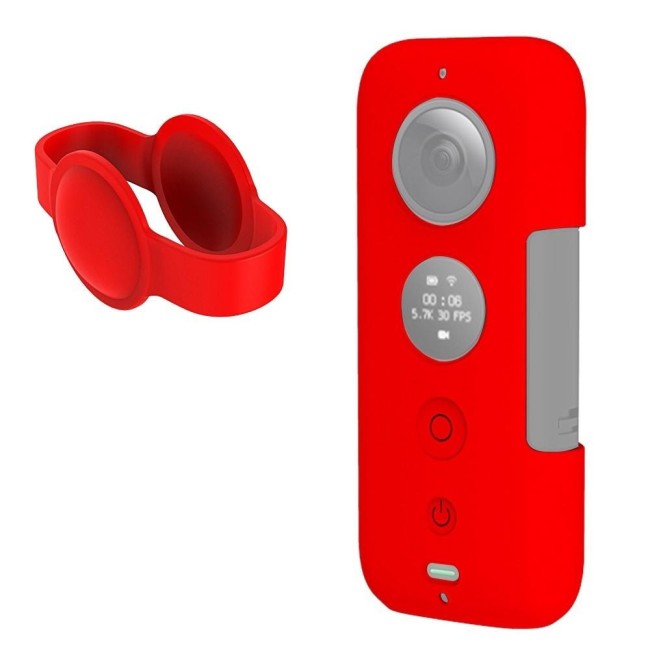 PULUZ Silicone Protective Case with Lens Cover for Insta360 ONE X(Red) at 5,55 €