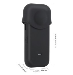 PULUZ Ganzkörper-Schutzhülle aus staubdichtem Silikon für Insta360 ONE X2 (Schwarz) für 11,58 €