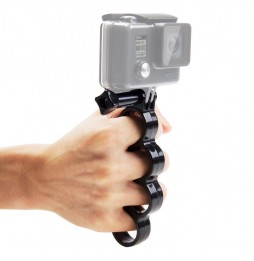 PULUZ Handheld Plastic Knuckles Fingers Grip Ring Einbeinstativ-Stativhalterung mit Rändelschraube für GoPro HERO9 Schwarz / ...