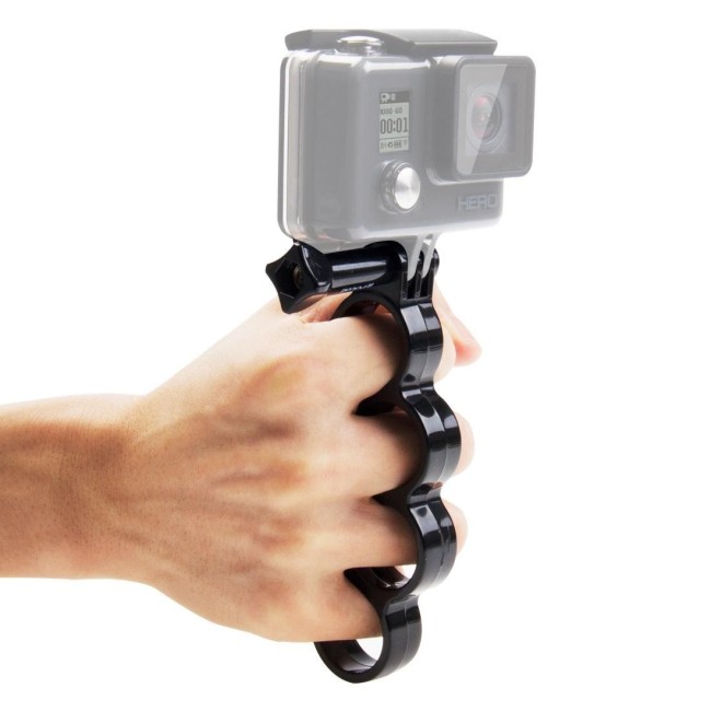 PULUZ Handheld Plastic Knuckles Fingers Grip Ring Monopod Trépied Mount avec vis de serrage pour GoPro HERO9 Black / HERO8 Bl...