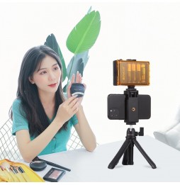PULUZ Selfie Sticks Stativhalterung + Telefonklemme mit Stativadapter und langer Schraube (schwarz) für 14,03 €