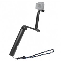 PULUZ 3-Wege-Griff Faltbarer Multifunktions-Selfie-Stick-Verlängerungs-Einbeinstativhalter für GoPro HERO9 Schwarz / HERO8 Sc...