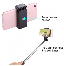 PULUZ Selfie Sticks Tripod Mount Phone Clamp with 1/4 inch Screw Hole for iPhone, Samsung, HTC, Sony, LG and other Smartphone...