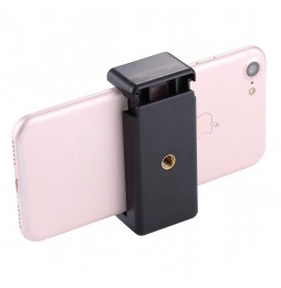PULUZ Selfie Sticks Pince de téléphone à montage sur trépied avec trou de vis 1/4 pouce pour iPhone, Samsung, HTC, Sony, LG e...