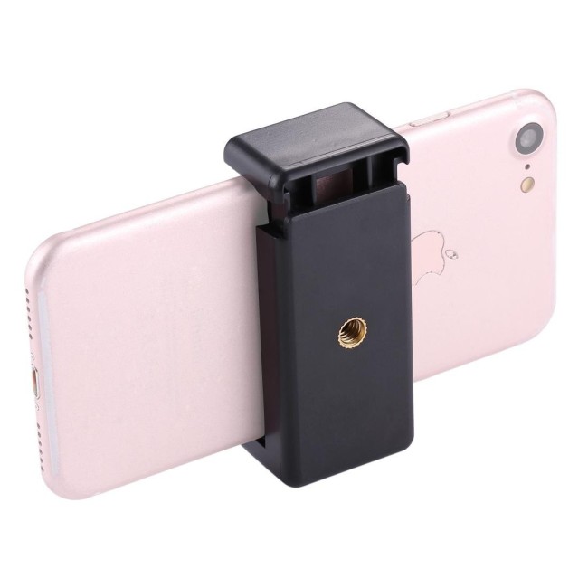PULUZ Selfie Sticks Pince de téléphone à montage sur trépied avec trou de vis 1/4 pouce pour iPhone, Samsung, HTC, Sony, LG e...