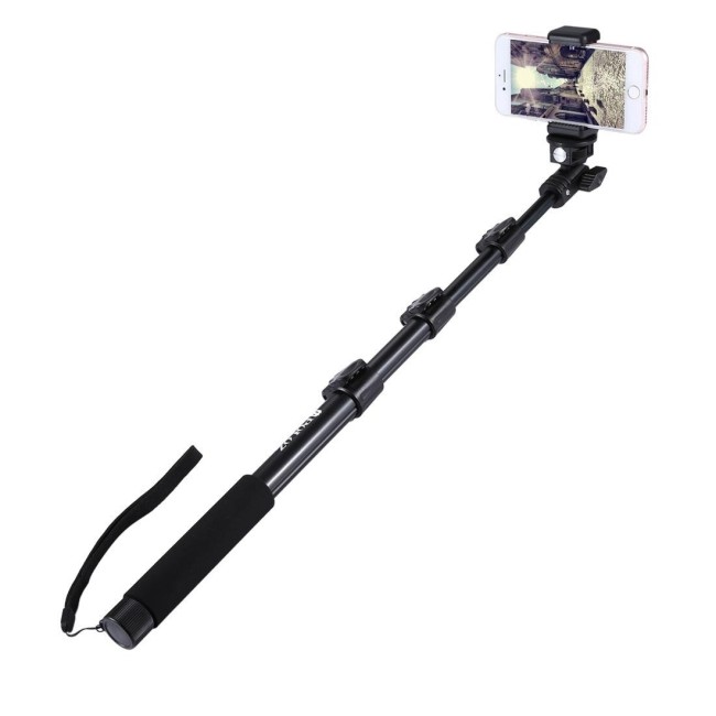 PULUZ verstellbares Handheld-Selfie-Stick-Einbeinstativ für GoPro HERO8 Schwarz / Max / HERO7, DJI OSMO Action, Xiaoyi und an...