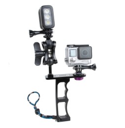 TMC Single Handheld Diving Light Arm Aluminum Mount with Lanyard for GoPro NEW HERO /HERO6  /5 /5 Session /4 Session /4 /3+ /...