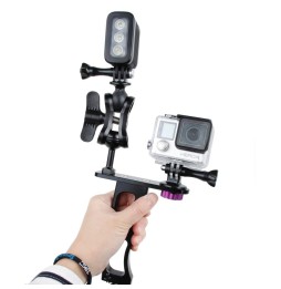 TMC Single Handheld Diving Light Arm Aluminum Mount with Lanyard for GoPro NEW HERO /HERO6  /5 /5 Session /4 Session /4 /3+ /...