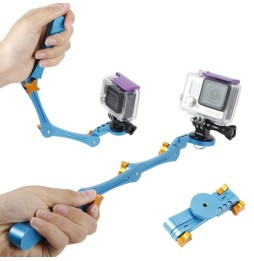 TMC HR209 Monopode de fixation de poignée de stabilisateur de poche pliable pour GoPro HERO4 / 3 + / 3/2 (bleu) à 39,75 €