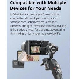 MOZA Mini-P 3 Axis Handheld Gimbal Stabilizer for Action Camera and Smart Phone(Black) at 418,58 €