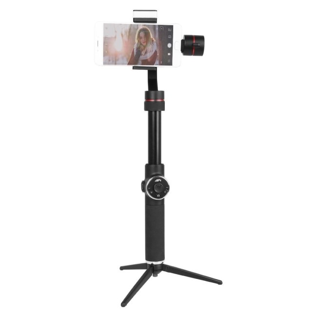 AFI V5 Smooth 3-Axis Handheld Aluminum Brushless Gimbal Stabilizer with Tripod Mount & Fill Light for Smartphones within 6 in...