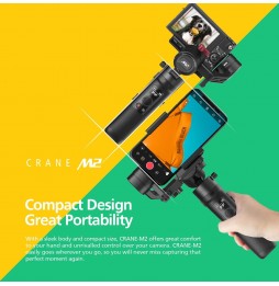ZHIYUN YSZY010 CRANE M2 3-Axis Handheld Gimbal Wireless Camera Stabilizer with Tripod + Quick Release Plate + Storage Case fo...